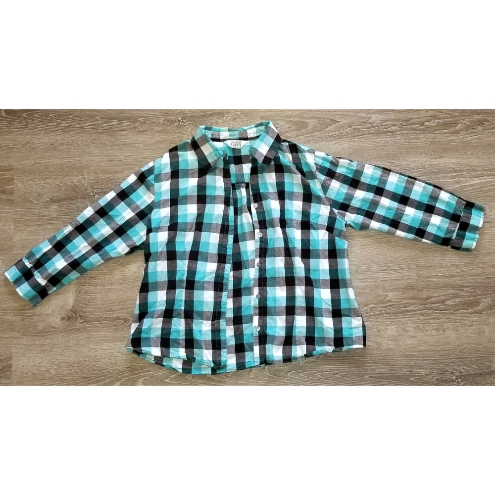 Plaid 3/4 Sleeve Shirt